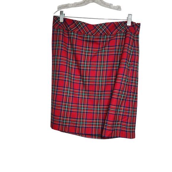 Red Plaid Skirt and Sweater - Picture 2 of 11